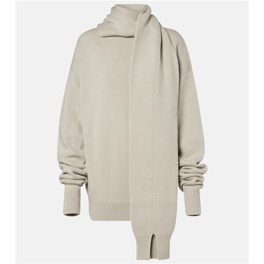 Calvin Klein Collection pullover in cashmere con sciarpa