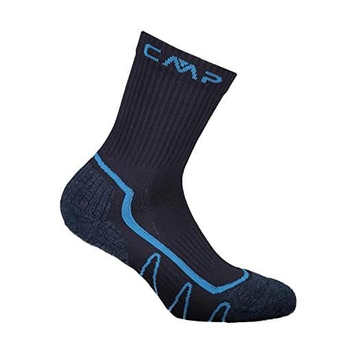 CMP - calza da trekking per bambini poly mid, blue, 25/27