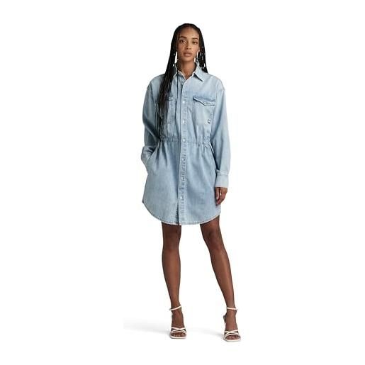 G-STAR donna relaxed drawcord denim dress, blu (faded noosa blue d24353-d252-g310), m