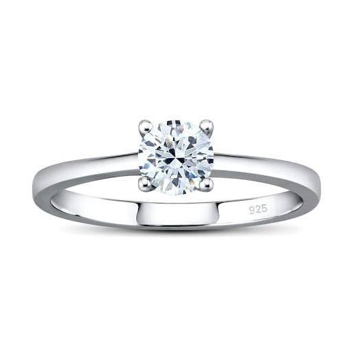 SILVEGO anello di fidanzamento in argento 925 con swarovski® zirconia, jjjr2339sw