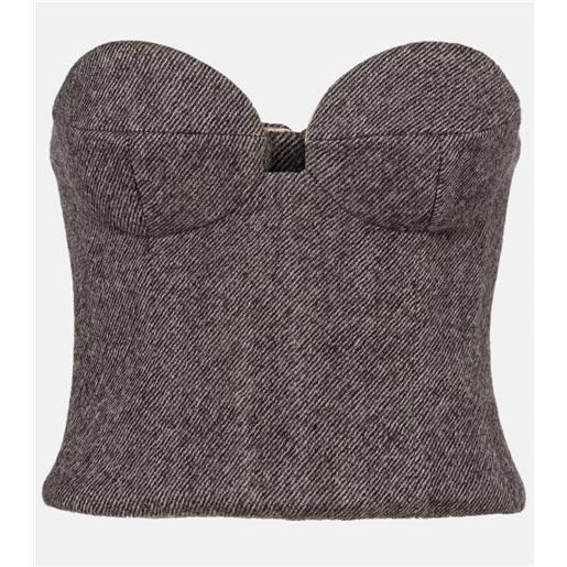 Magda Butrym bustier in misto lana
