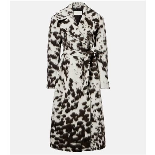 Dries Van Noten cappotto in misto lana e alpaca con stampa