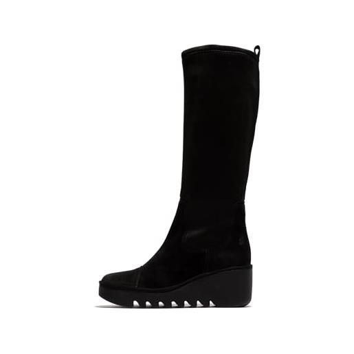 Fly London p501601001 badi601fly stivale alla moda donna, nero, 35 eu