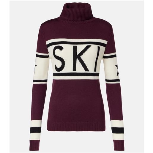 Perfect Moment pullover schild in lana con intarsi