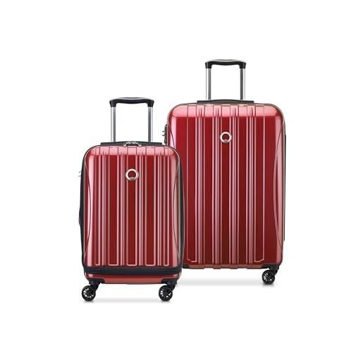 DELSEY paris helium aero - trolley rigido espandibile, rosso mattone, checked-medium 25 inch