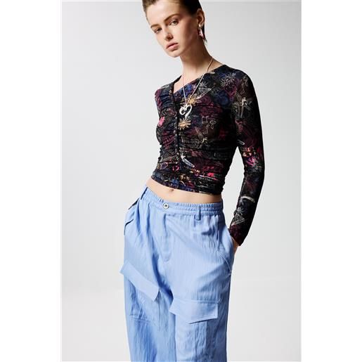 Desigual maglietta arricciata graffiti