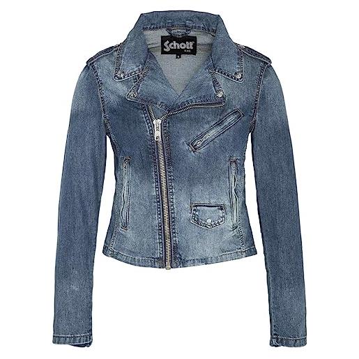 Schott NYC schott jktwjanisx bomber, blu (blue rain blue rain), x-small donna