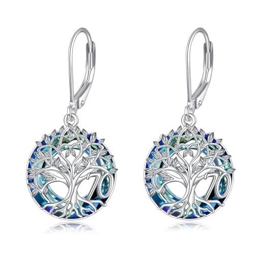 Orecchini Argento 925 INFUSEU - Gioielli Celtici Con CZ Smeraldo Per Donna