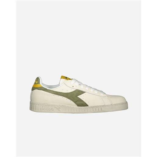 Diadora game l low waxed suede pop m - scarpe sneakers - uomo - bianco