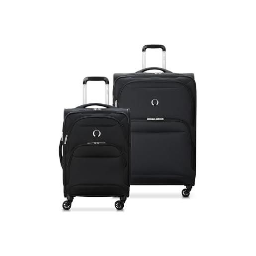 DELSEY paris sky max 2.0 softside bagaglio espandibile con spinner, nero, 2-piece set (21/28), sky max 2.0 softside bagaglio espandibile con ruote spinner