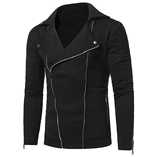 Kobilee giacca militare uomo invernale classico cappotto giacca pelle 4 stagioni slim fit casual giubbino giubbotto giacca moto impermeabile biker vintage con colletto giacca militare bomber