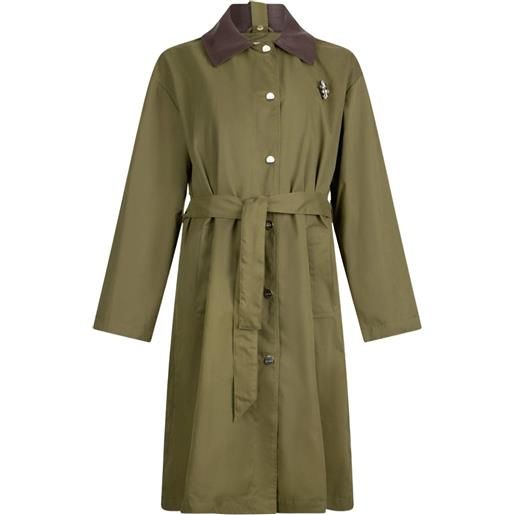 LIU JO cappotto con colletto a contrasto - verde