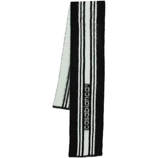 Casablanca foulard a righe - nero