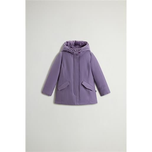 Woolrich arctic parka da bambina in ramar cloth lilla taglia 4