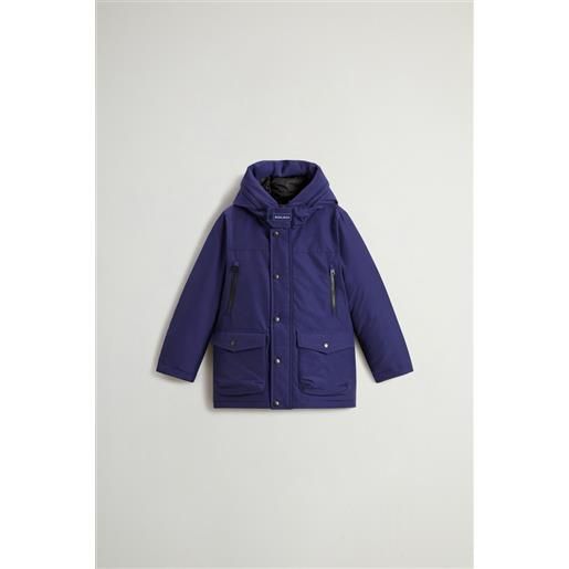 Woolrich arctic parka da bambino in ramar cloth lilla taglia 4