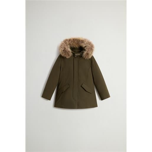 Woolrich arctic parka da bambina in urban touch verde taglia 4
