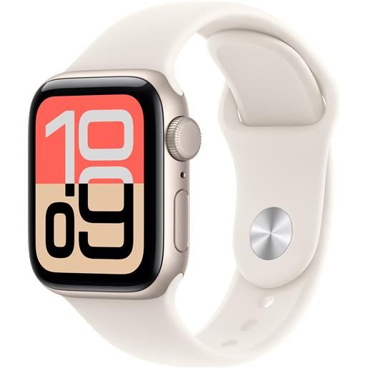 Apple watch se 3 gps, cassa 40 mm in alluminio galassia con cinturino sport galassia - s-m