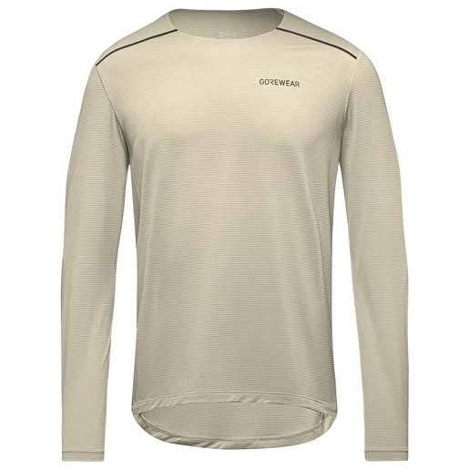 GORE WEAR gorewear t-shirt manica lunga contest 2.0 uomo, tech beige, s