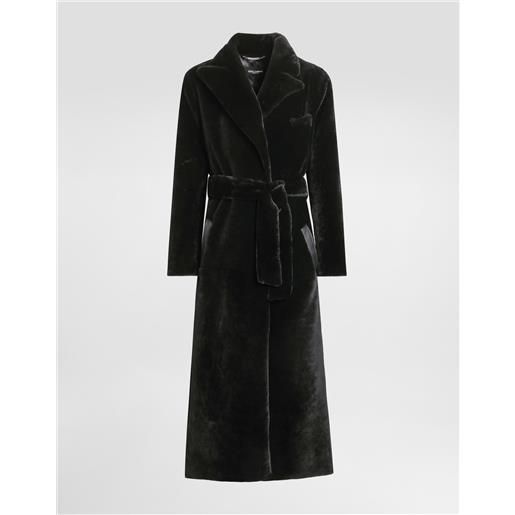 Dolce & Gabbana cappotto doppiopetto in shearling