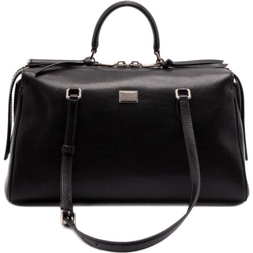 Dolce & Gabbana borsa da viaggio in pelle - nero
