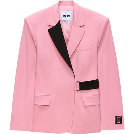 MSGM blazer con cintura - rosa