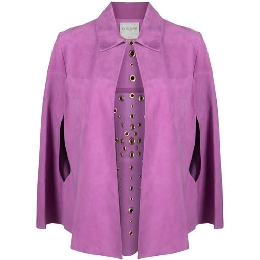 Forte Forte mantella con occhielli - viola