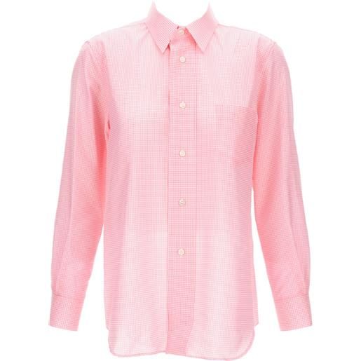 Comme Des Garçons camicia a quadri a maniche lunghe - rosa