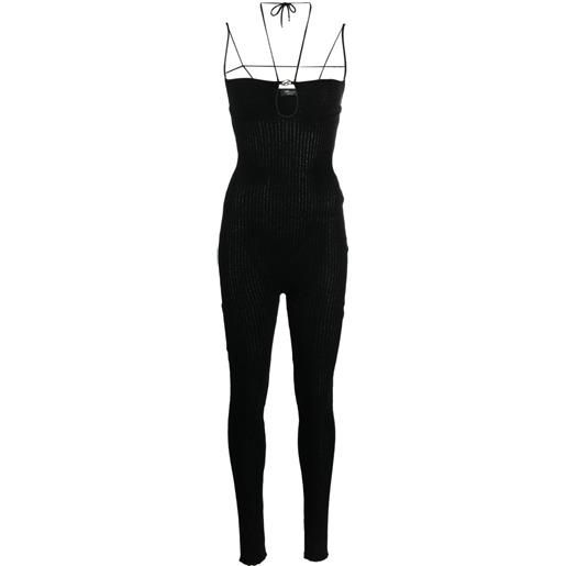 Blumarine tuta intera a coste - nero