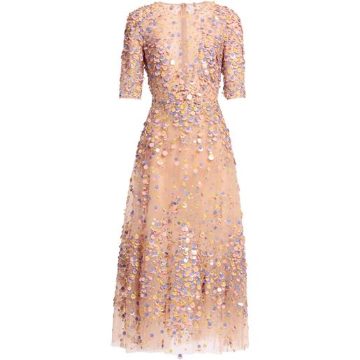Elie Saab abito corto con paillettes - rosa