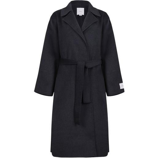 Calvin Klein cappotto in misto lana con cintura - grigio