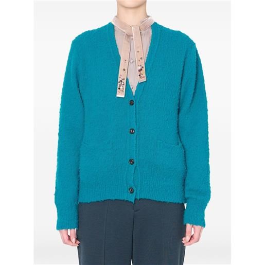 Kolor cardigan con tasche applicate - blu