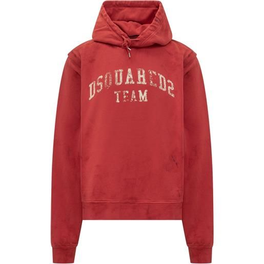DSQUARED2 felpa con cappuccio - rosso