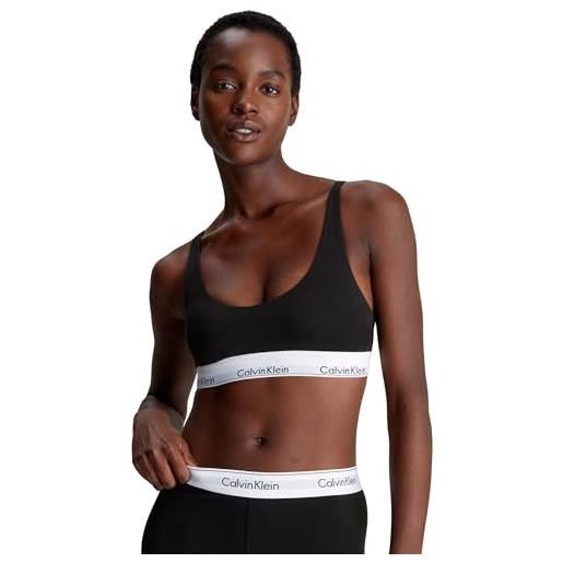 Calvin Klein bralette donna coppe morbide, nero (black), xl