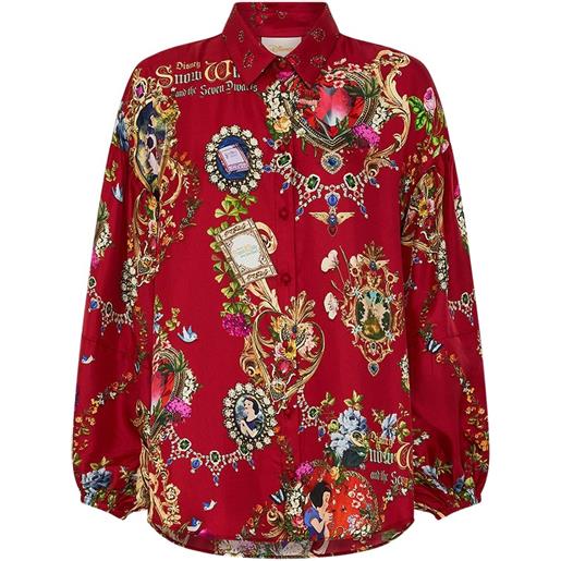 Camilla camicia con stampa - rosso