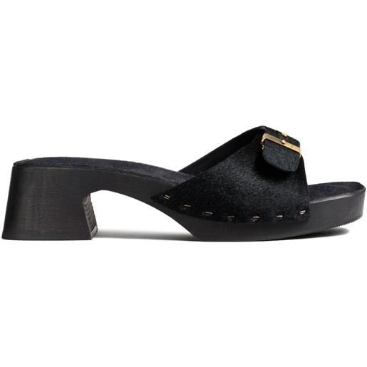 KHAITE mules britt clog con fibbia - nero