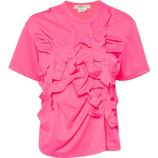 Comme Des Garçons t-shirt con design patchwork - rosa