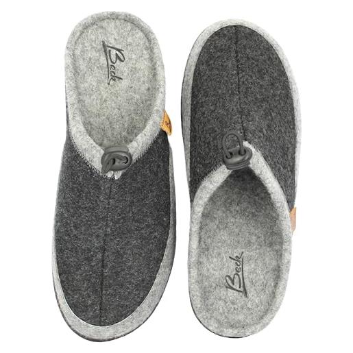 Beck max, ciabatte uomo, nero, 44 eu