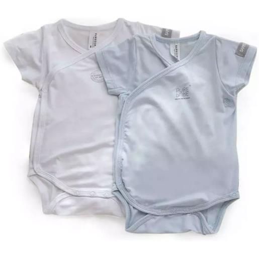 Bamboom set 2pz body a maniche corte con bottoni 12-18m - azzurro