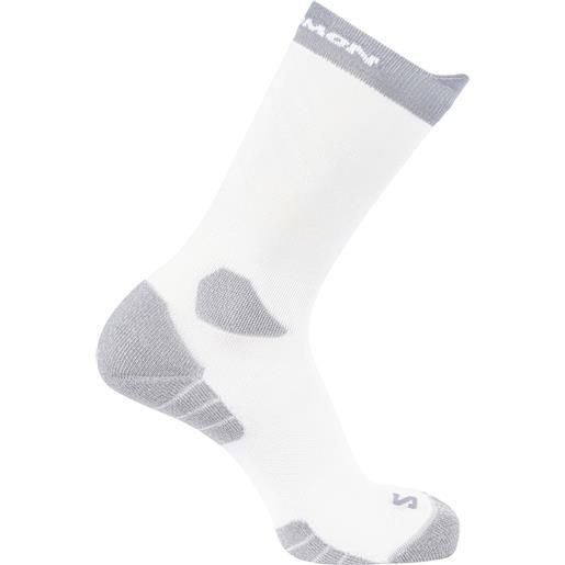 Salomon aero crew, calze da corsa, bianco