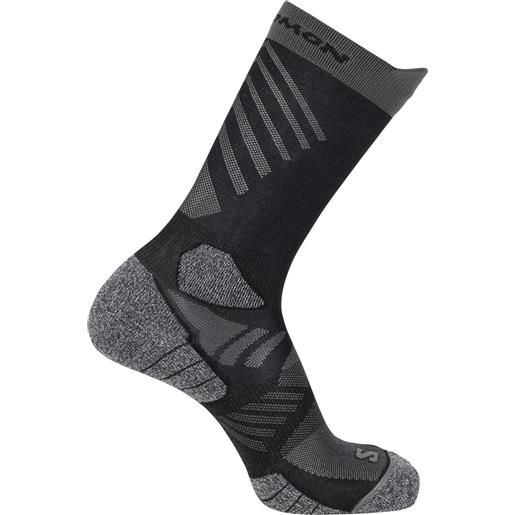 Salomon aero crew, calze da corsa, nero
