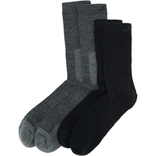 Lundhags merino trekking sock combo mid, calze da trekking, unisex, grigio/nero