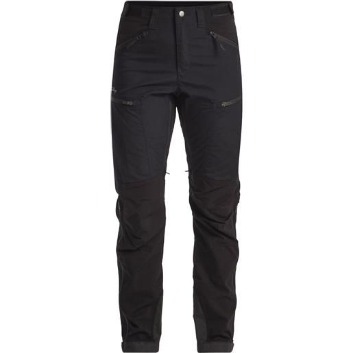 Lundhags makke high waist curved pant, pantaloni da trekking, donna, nero