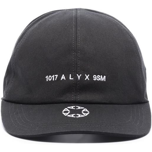 1017 ALYX 9SM cappello da baseball con ricamo - nero