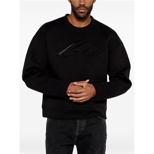 DSQUARED2 felpa con logo goffrato - nero