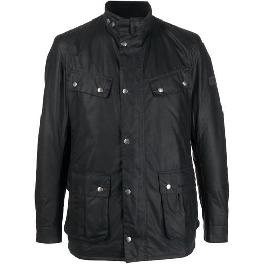 Barbour International giacca militare dude waxed - blu