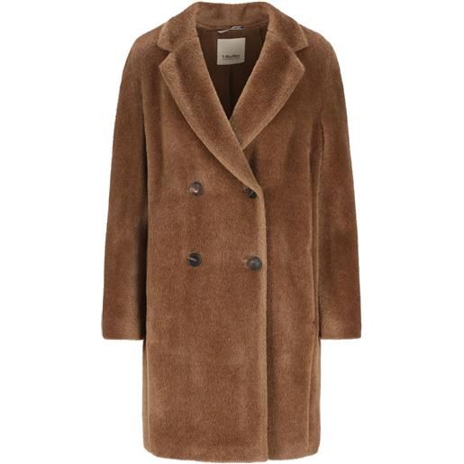 'S Max Mara cappotto doppiopetto in lana - marrone