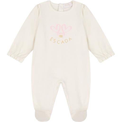 Escada Kids pigiama con logo a cuore - toni neutri