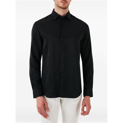 Emporio Armani camicia a fantasia - nero
