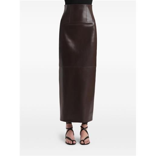 KHAITE gonna lunga loxley a vita alta - marrone