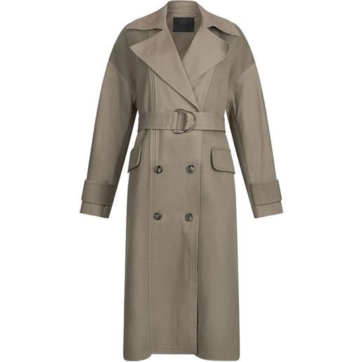 LIU JO trench doppiopetto con cintura - toni neutri